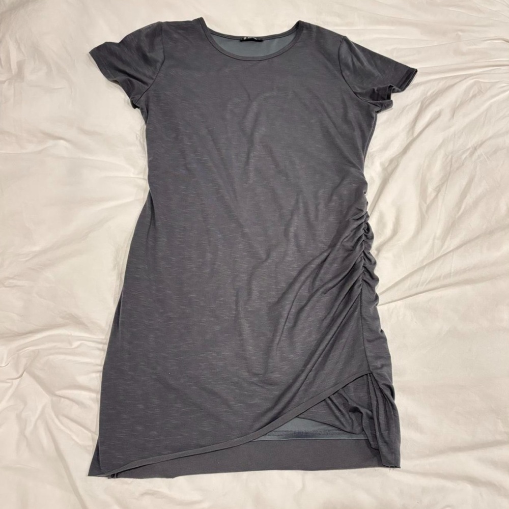 Lightweight Gray Ruched Dress